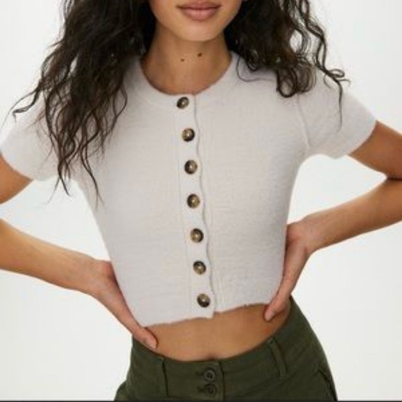 NWT Wilfred Free Cropped Cardigan “Shrunken Collection” Reverse Seam Size XXS - Picture 1 of 13